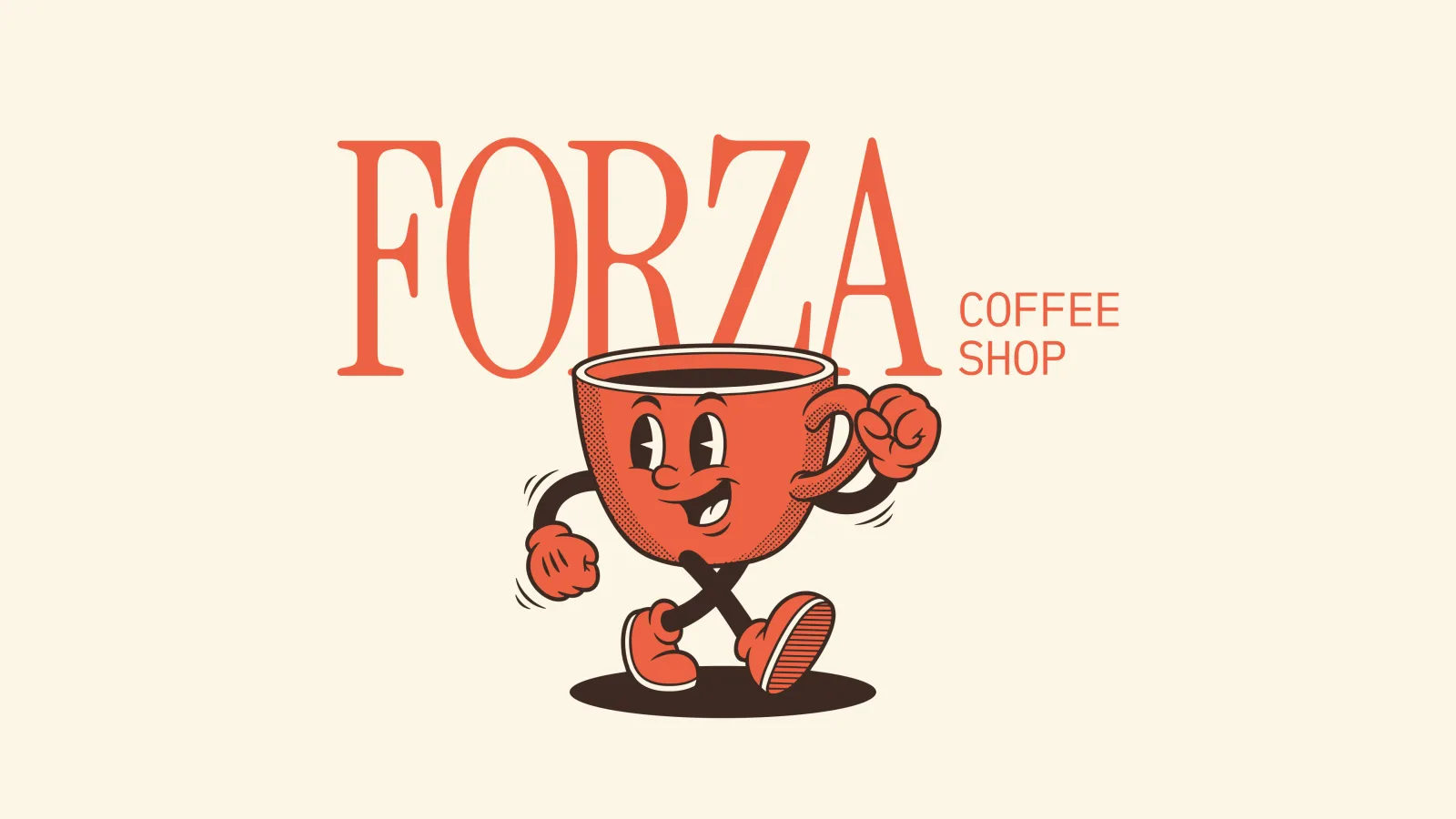 Forza brand identity for a coffee shop